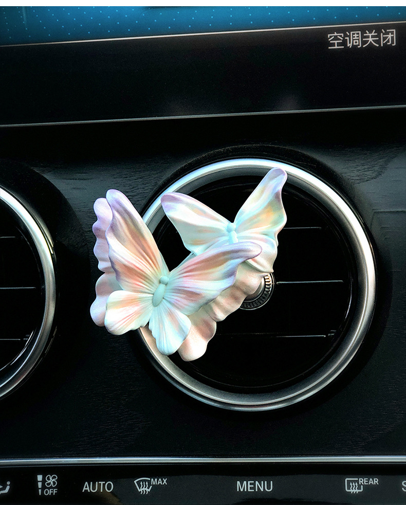Butterfly Car Aromatherapy Air Outlet Decoration Car Perfume High-grade Fragrance Expansion Stone Car Accessories Ornaments Gift for Women