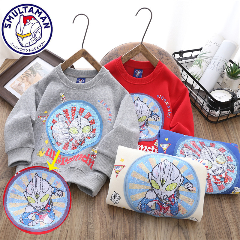 Special offer 2026 autumn new face-changing cartoon casual sports Korean style sweatshirt for older children for spring and autumn