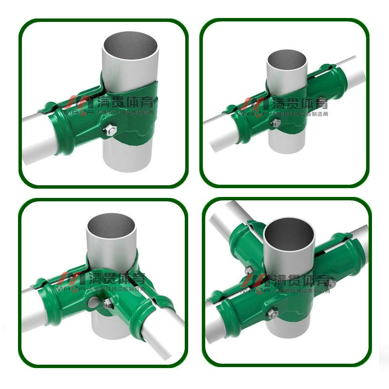 满贯组装式围网立柱连接件立柱管夹护栏网连接件拼装围网连接抱卡