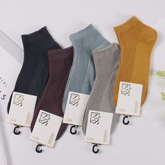 Men's combed cotton short socks, summer short socks for men, retro 2023 couple's boat socks, loose mouth low-top socks, wholesale
