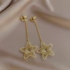 [Ear Clip Model] Gold-Wrapped Rope Five-Star Ear Clip