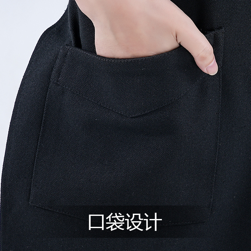 Amazon delantal de lona grueso 2024 nuevo estilo coreano red popular cinturón de trabajo vestido de peluquería delantal al por mayor