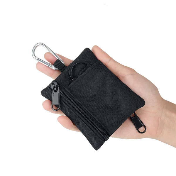 Mini Wallet Canvas Sports Zipper Small Wallet Portable Outdoor Sports Multifunctional Storage Bag Small Hanging Bag