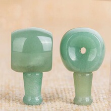 天然东陵玉三通 佛头 藏式三通 diy佛珠菩提星月饰品配件批发