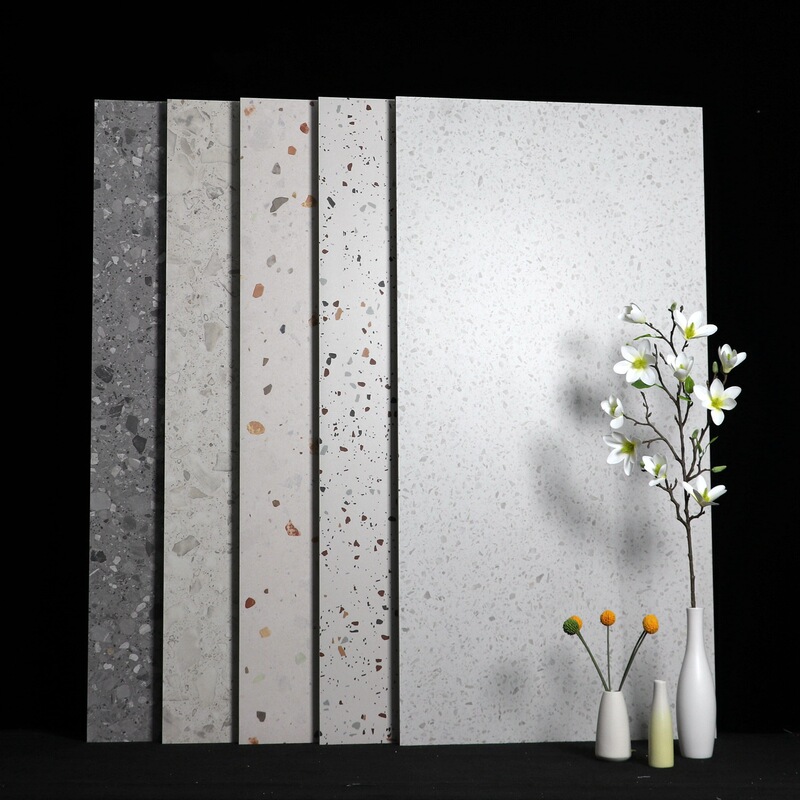 Terrazzo tiles, 600x1200, antique-style, suitable for restaurants, bubble tea chain stores, non-slip flooring, and colorful wall tiles for bathrooms