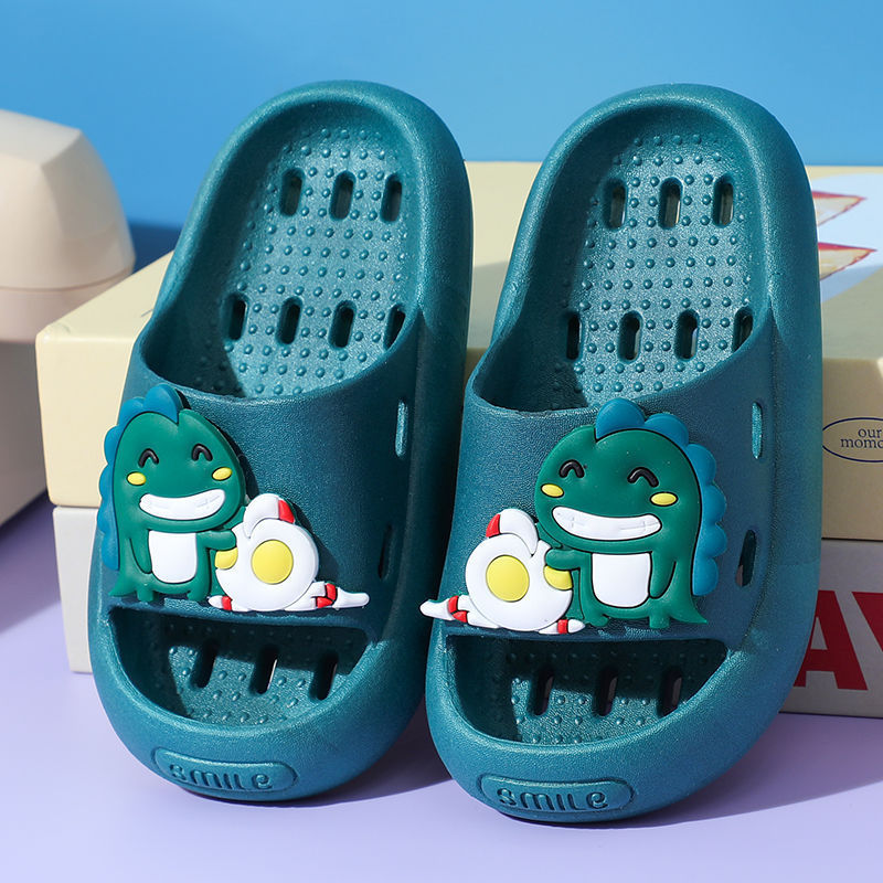 Cartoon Children's Slippers Boys Summer New Hollow Water Leakage Quick-drying Bathroom Bath Non-slip Home Sandals