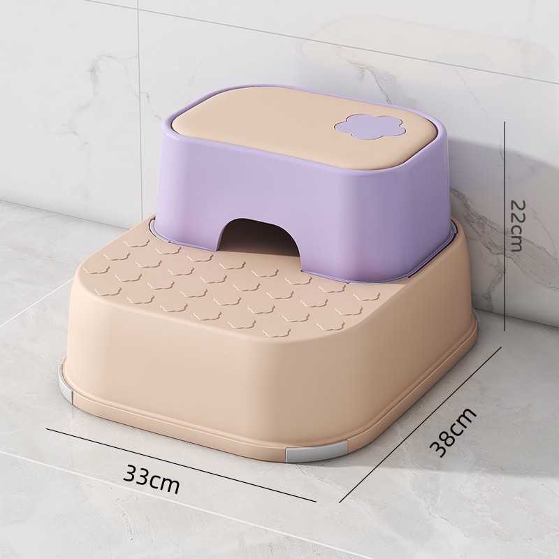 Taburete para niños y niñas bebé Lavado de Manos paso jardín de infantes taburete de plástico cepillado lavado de cara taburete antideslizante image 21