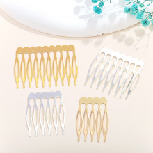 韩式古风金属4/6/8/10齿铁片插梳 DIY手工发梳发簪头饰饰品配件