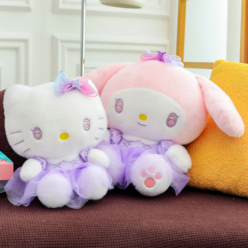 新しい紫色のドレスの新星クロミハローキティ人形メロディーぬいぐるみ子供の枕ギフト卸売|undefined