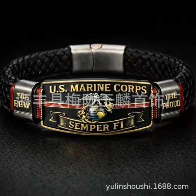 Foreign Trade United States 250Th Anniversary Bracelet Jewelry Gift Wholesale Cross-Border Hot-Selling Accessories Leather Bracelet Souvenirs