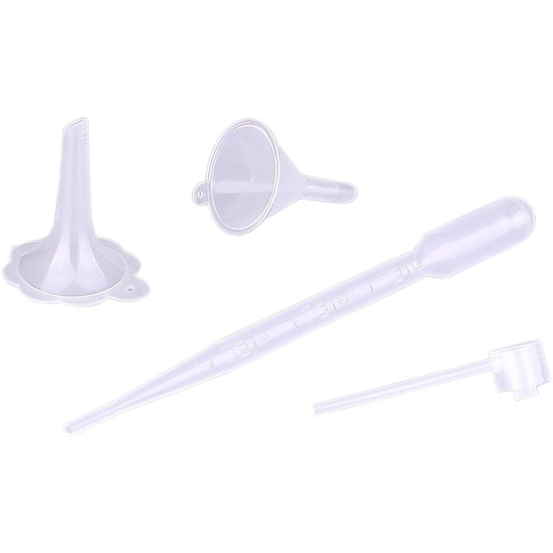 Desembalaje de perfume artefacto embudo pequeño pajita de plástico cosmético de belleza herramienta de envasado gotero transparente PP extractor recto