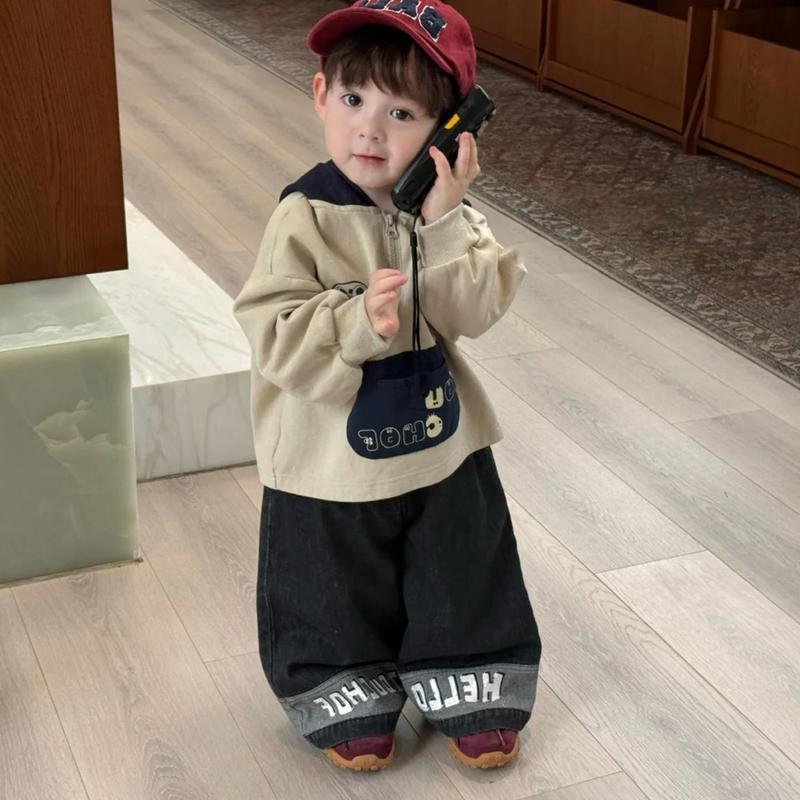 男童卫衣儿童春秋装2025新款洋气上衣女宝宝韩系连帽薄款打底衫潮|undefined