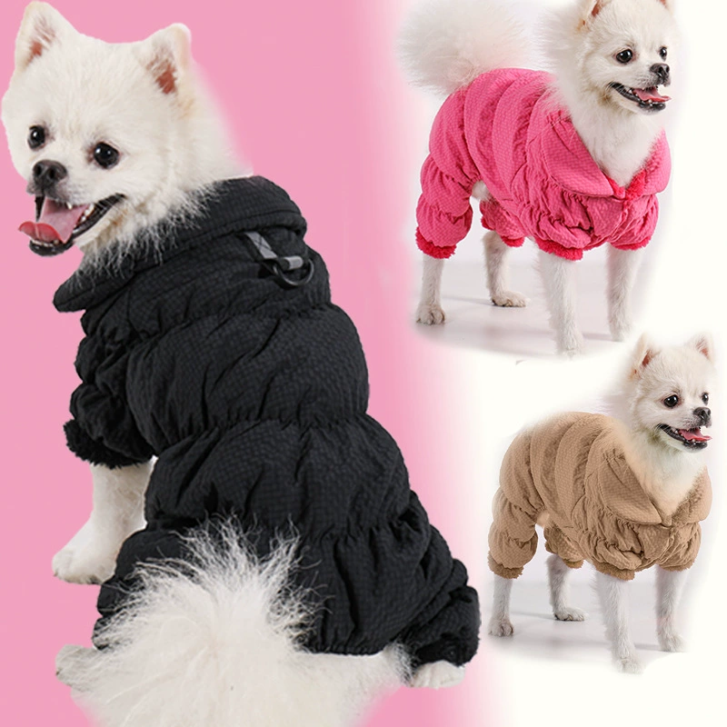 Новая осенне-зимняя одежда для домашних животных, оптовая продажа, утолщенное теплое бархатное хлопковое пальто, французская одежда Dou Teddy для собак, производитель кошек
