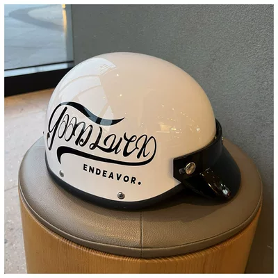 Retro Motorcycle Helmet 3C Certified Electric Motosiklet kaskı (dəbilqə) - white-single-helmet-one-size