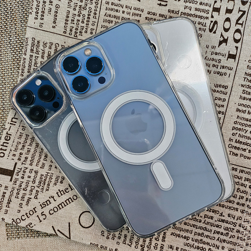 iPhone 18 için uygun Magsafe manyetik telefon kılıfı, şeffaf akrilik 17 Pro tam koruma sert kılıf 16 Pro Max