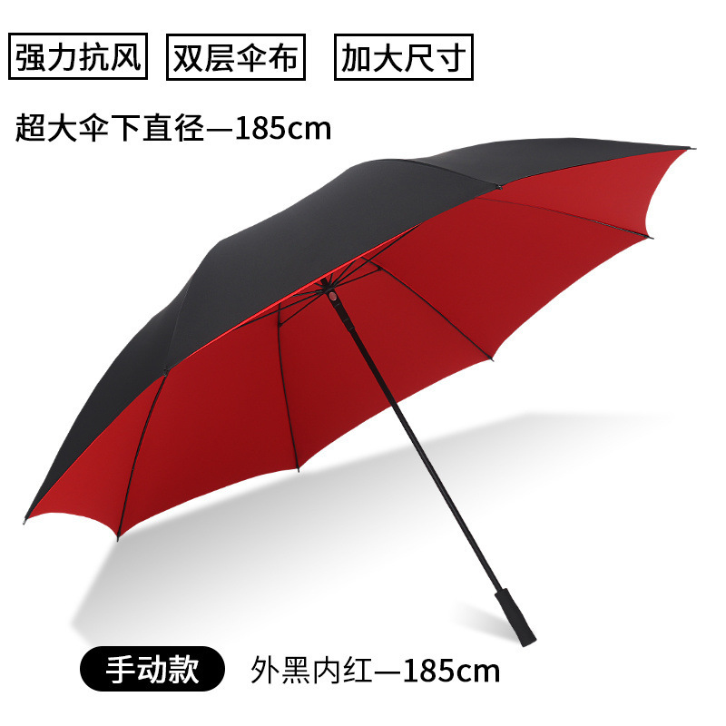 自动大雨伞长柄超大号双三四人防晒双层抗风加大加厚加固LOGO|undefined