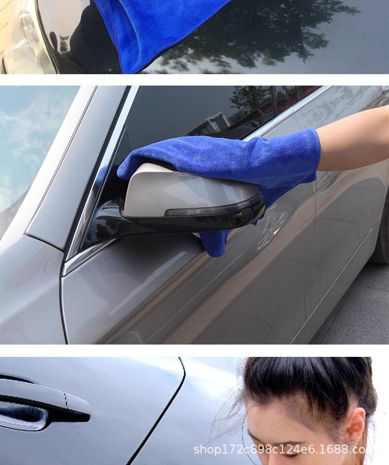 Car Wash Absorbent Large Towel, Non-Marking Glass Cleaning Towel, Thickened, Quick-Drying, Special for Car Interior, Does Not Shed Lint