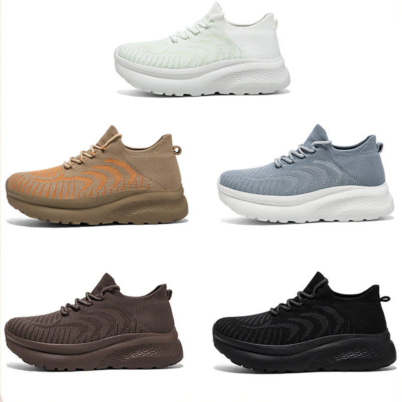 New Cross-Border Large Size Fly-Knit Socks Wide-Toe Barefoot Casual Sports Shoes Running Shoes Wide Last Wide-Toe Big-Toe Shoes 4E