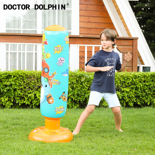 Fitness children's inflatable vertical boxing column tumbler inflatable sandbag anger toy thickened 1.25 meters high