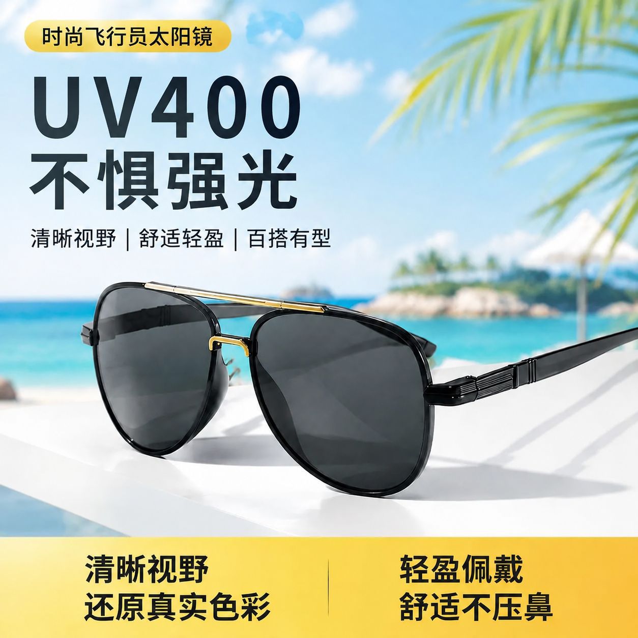 New European and American Trendy Sunglasses for Fishing, Travel, Photo Taking, High-Definition Anti-Uv Driving Glasses
