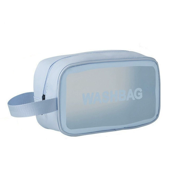 Matte high quality cosmetic bag PVC, handheld set for traveling, capacious organizer bag, 3 piece set