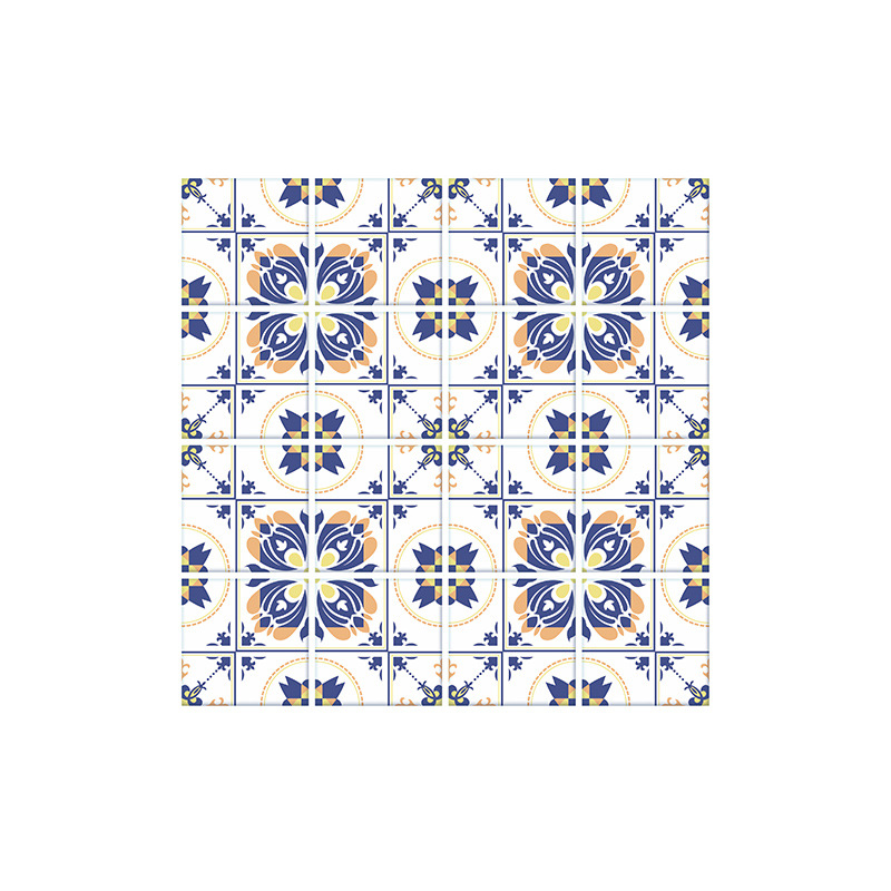 Cz41 Blue Pattern Tile Refurbishing Sticker Kitchen Bathroom And Dormitory Dining Room Wall Floor Decorative Wall Sticker display picture 7
