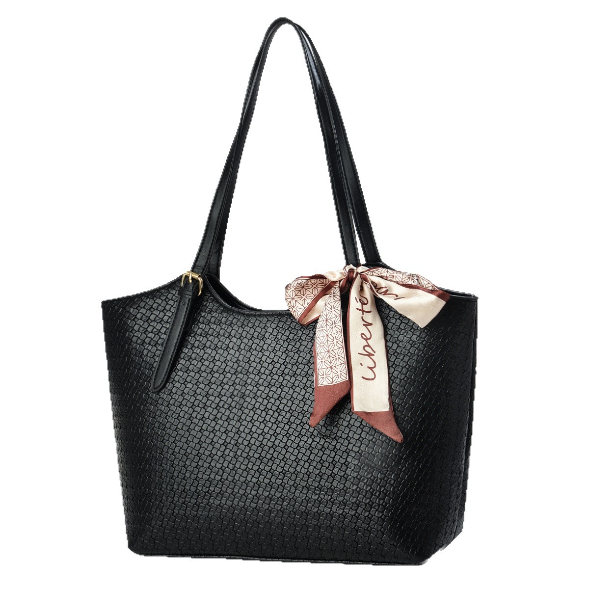 Bolsa de tote vintage de textura simple para damas, bolsas de hombro de gran capacidad para viajes prácticos, bolsas de totebags