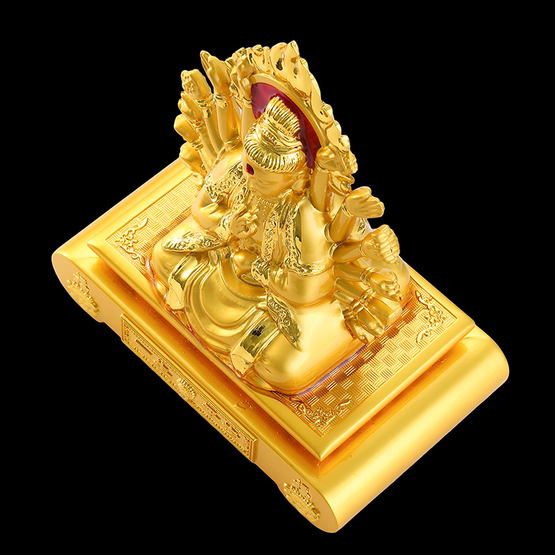 Car ornaments thousand hands Guanyin car interior accessories center console Buddha statue men's car car accessories alloy ornaments