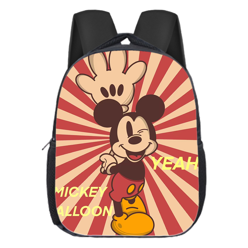 Mochila escolar popular de Mickey para niños, mochila de jardín de infantes, dibujos animados, linda, versátil, para estudiantes de primaria, mochila de gran capacidad, ligera