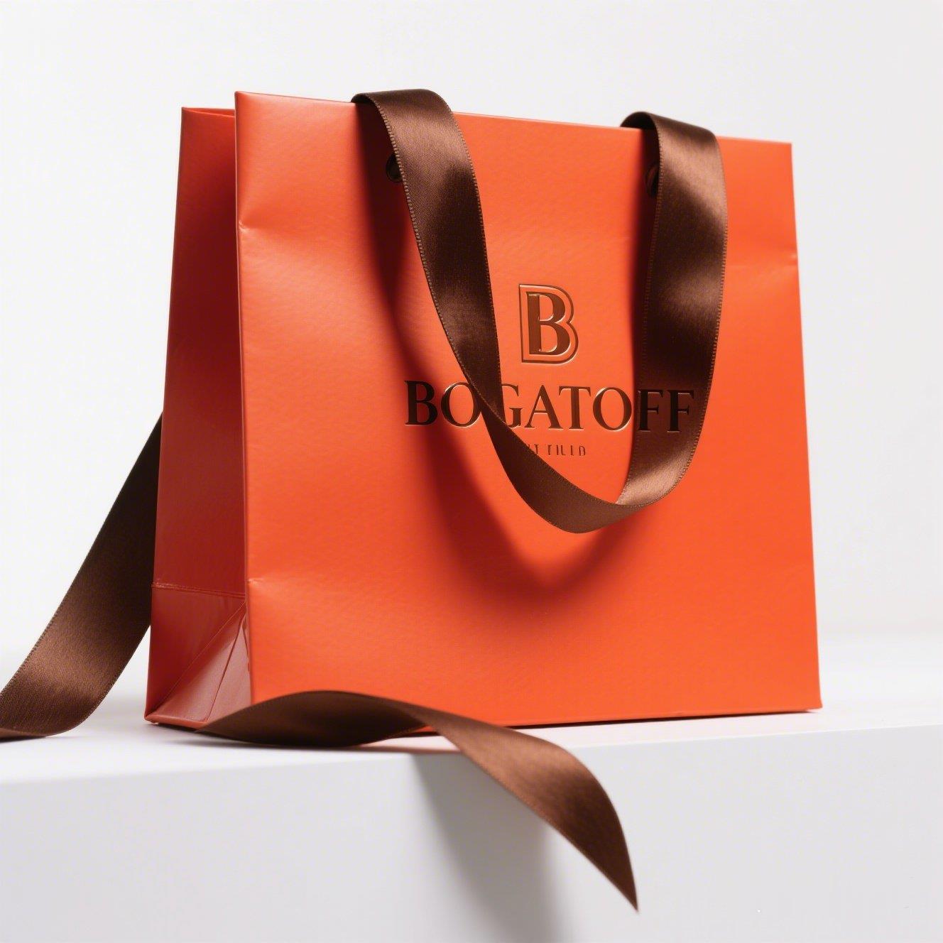 纸袋服装店手提袋高级感礼品袋礼物袋批发拎袋卡通咖啡袋装圣诞节