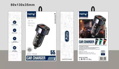 Fast Charging Car Charger, Mobil şarj cihazları - 737-transparent-aluminum-alloy-super-fast-charge-pd30w-tea-color-box-packaging
