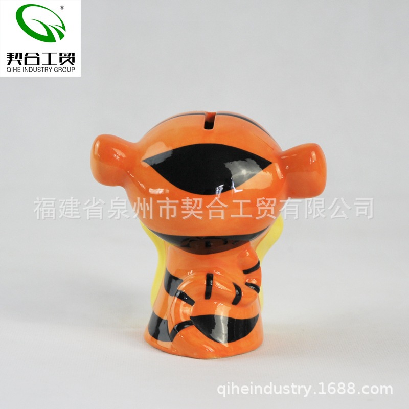 Exportación de cerámica alcancía miel olla de dibujos animados oso Pooh oso alcancía cerámica animal alcancía