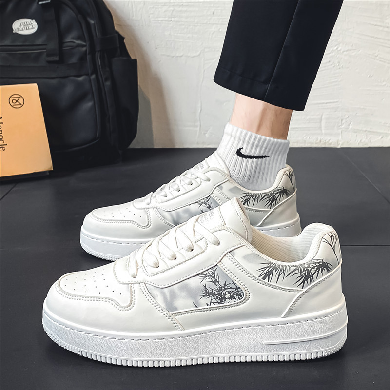 National Trend Ink Painting Style Sneakers 2026 New Men's Shoes High Aesthetic Trendy Versatile Casual Shoes Student Sports Trendy Shoes