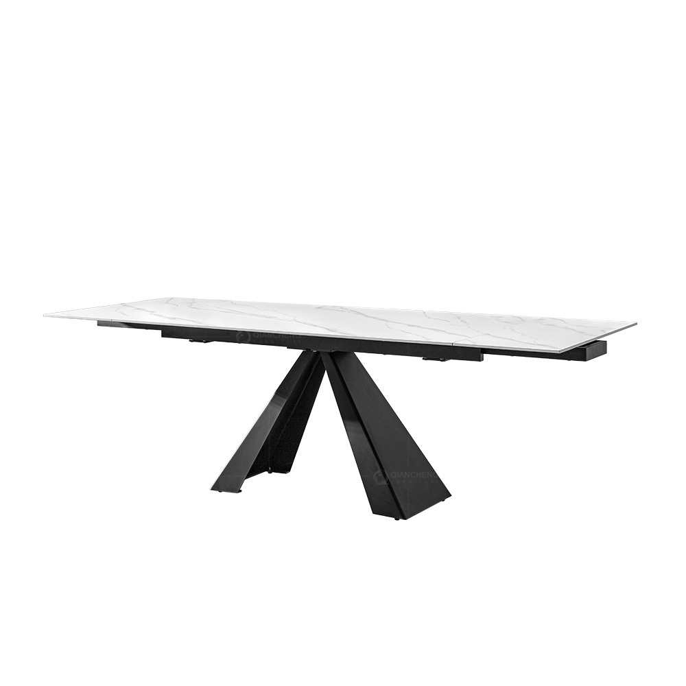 Mesa de Comedor Extensible de Piedra Sinterizada, Ajustable, para Restaurante image 7