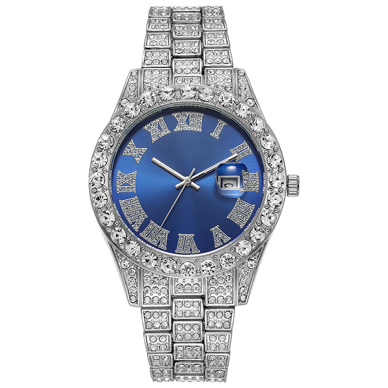 Silver band blue