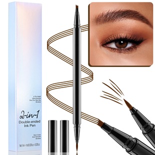 Explosive cross-border makeup liquid eyebrow pencil extremely fine waterproof sweat-proof non-blooming four split water eyebrow pencil batch without LOGO