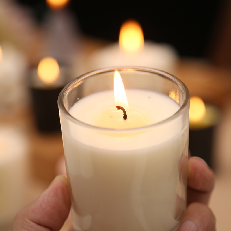 Cera de soja aromaterapia vela ins hogar simple adornos decorativos regalo de la mano fragancia recipiente de vidrio vela