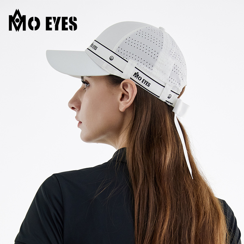 Mũ lưỡi trai nữ moeyes kiểu bóng chày lưới thoáng khí, dây thấm mồ hôi, chống nắng — M23MZ006-màu trắng, M23MZ006-Đen