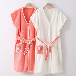 Fashionable Bath Towel, Bath Skirt, Adult Lace-Up, Cute Wearable Student Nightgown, Home Absorbent, Soft Bathrobe That Does Not Fall Off