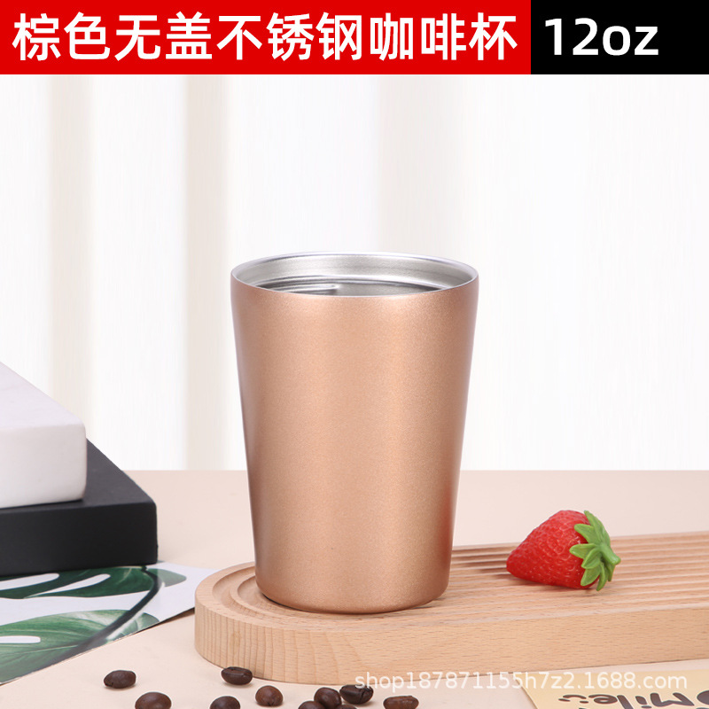 Tienda departamental Taza de enjuague bucal de acero inoxidable de 300ml Taza de leche Taza de café doble Taza de agua para niños Taza de lavado Taza de cepillo de dientes Tanque