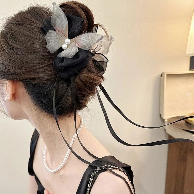 爆款布艺显气质高级感鲨鱼夹合集女饱满后脑勺半扎发鲨鱼发夹发饰|undefined