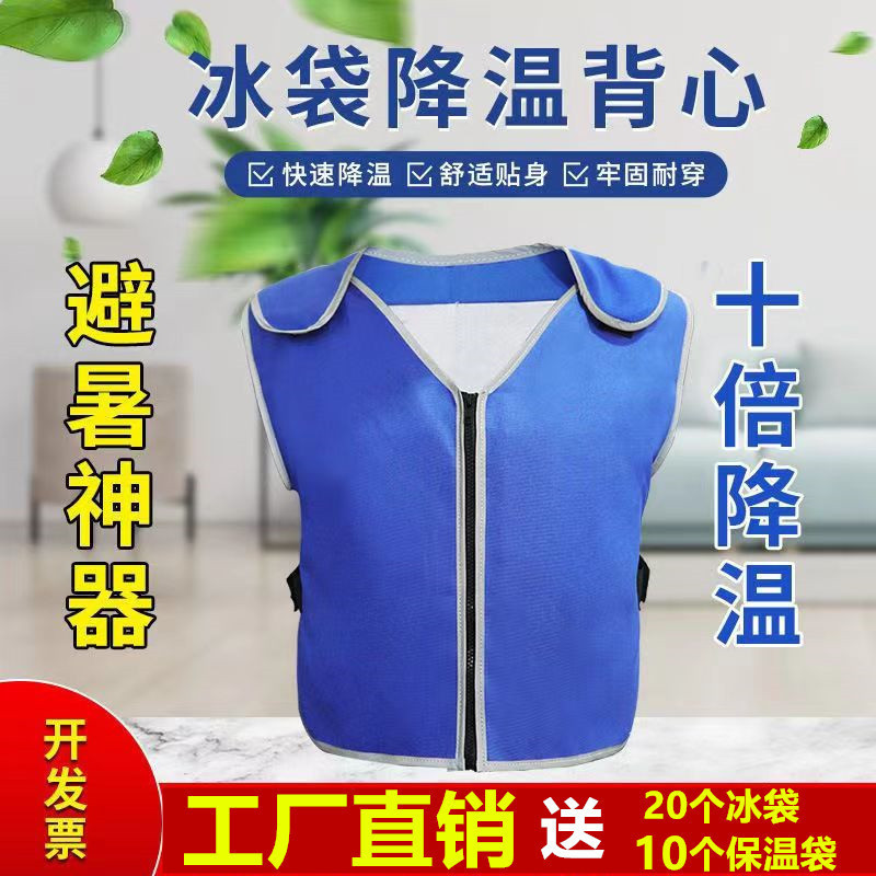 Summer Cooling Vest, Ice Pack Vest, Heat Protection Vest, Construction Site Cooling and Heat Protection Vest