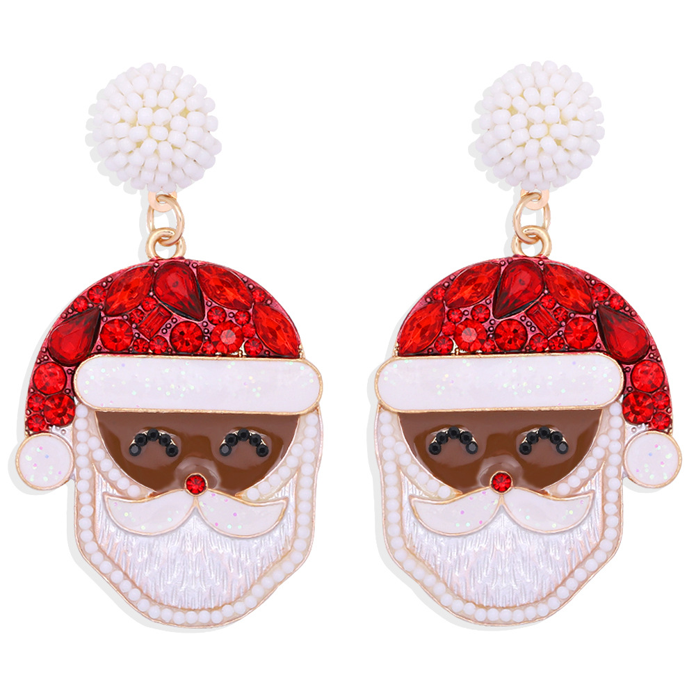 Weihnachten Cartoon-Stil Übertrieben Neuheit Diamant Legierung Künstliche Edelsteine Ohrringe display picture 23