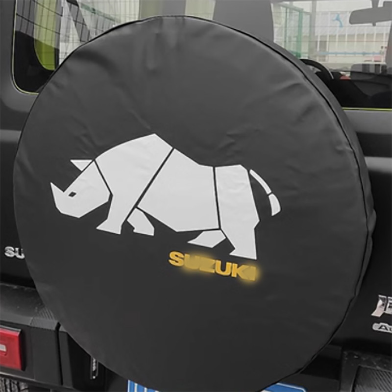 Jimny Spare Tire Cover for Trailers and Rvs, Thickened Pvc Leather, Sunproof and Dustproof, Universal Tire Protection