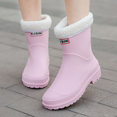 Cross-border fashion rain boots for women, outdoor wear, waterproof, versatile rubber shoes for women, kitchen slip-resistant water shoes, Japanese and Korean trend rain boots for ladies
