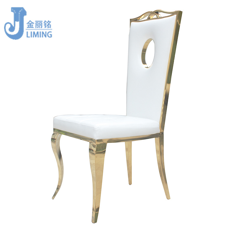 Silla de comedor de restaurante de acero inoxidable al por mayor sala de estar hogar cuadrado trasero Silla de comedor de acero inoxidable Banquete de hotel SILLA DE ACERO INOXIDABLE