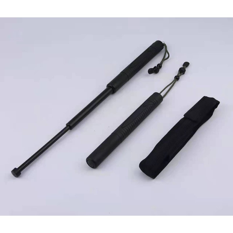 Outdoor folding cane telescopic hiking hiking mountaineering rods defense body three sections of telescopic plastic soft stick 4