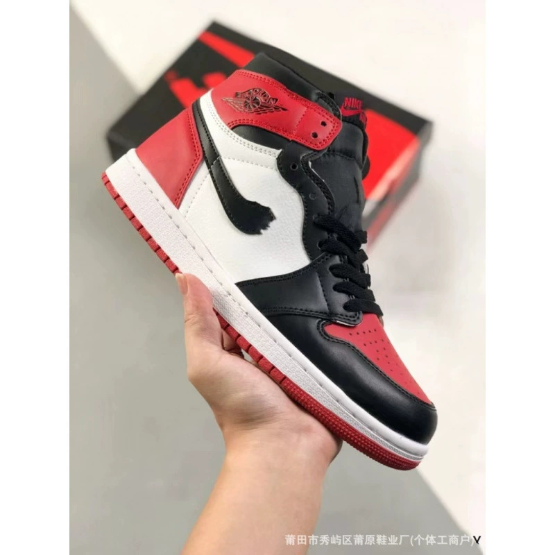 Putian pure original aj1 баскетбольные кроссовки Joe 1 высокие черно-белые панда Чикаго с пряжкой мужская и женская спортивная обувь повседневные кроссовки