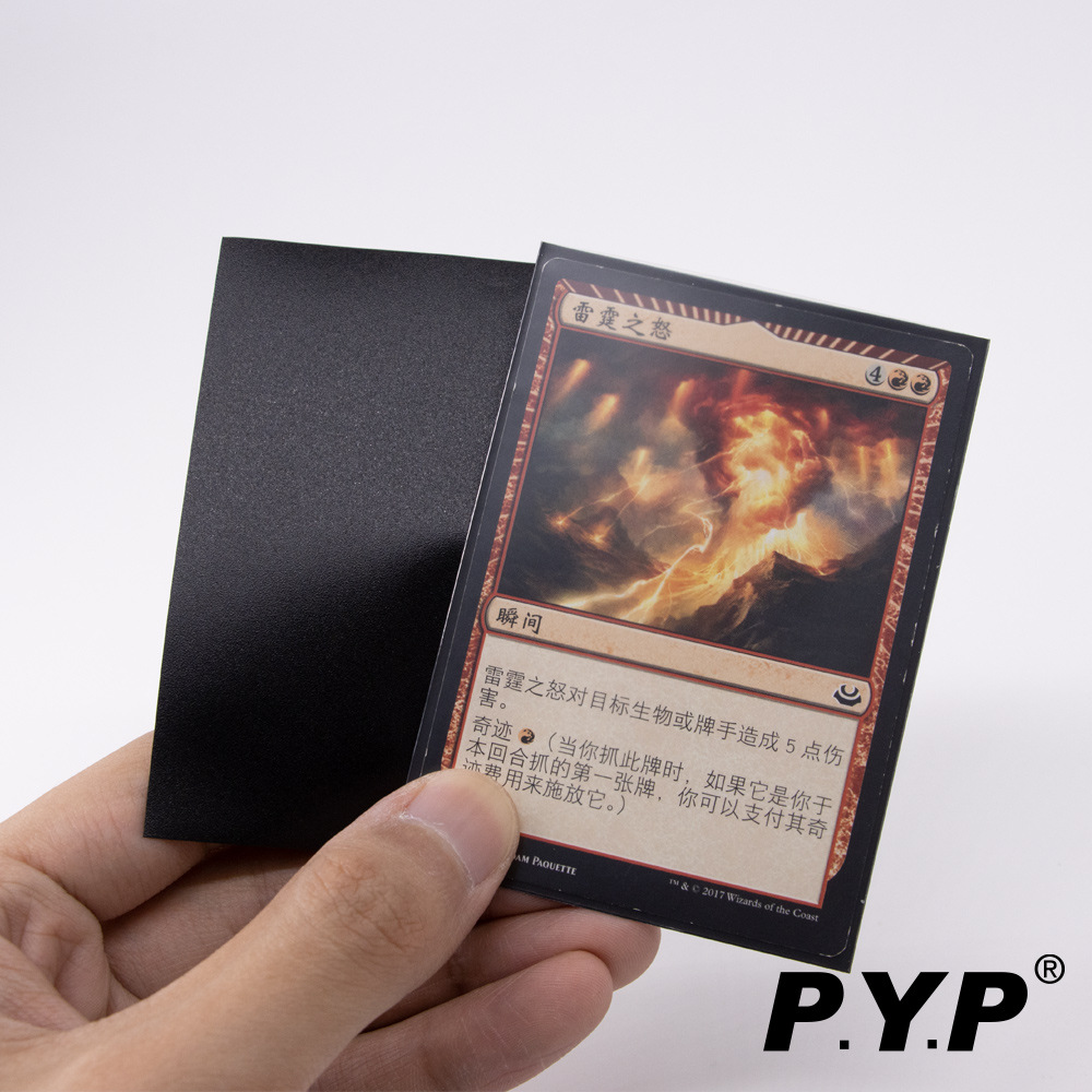 Cubierta de la tarjeta de juego King cubierta de la tarjeta de un solo color transparente película de tarjeta esmerilada para juegos de mesa