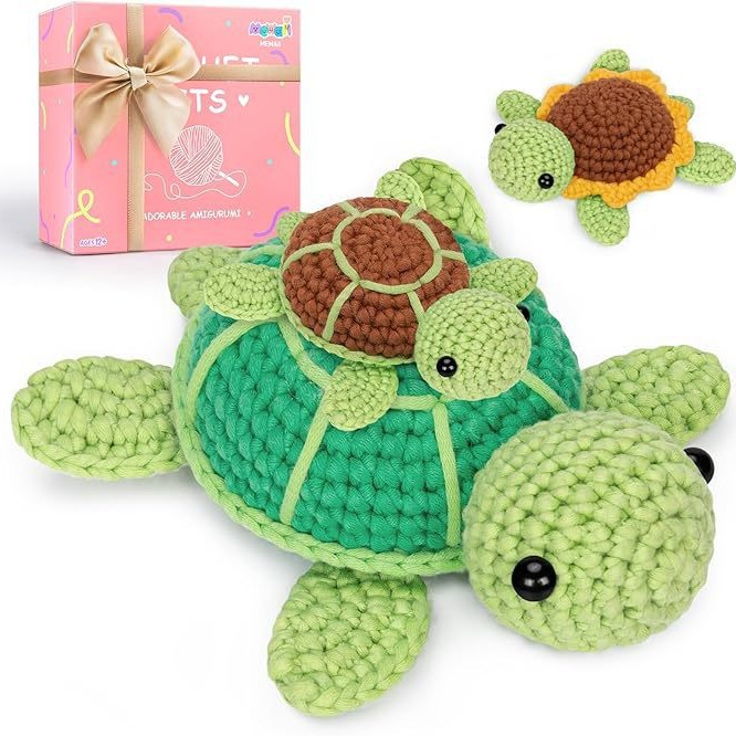 跨境新品DIY钩针材料包动物玩偶手工勾线材料包动物钩针套装挂件